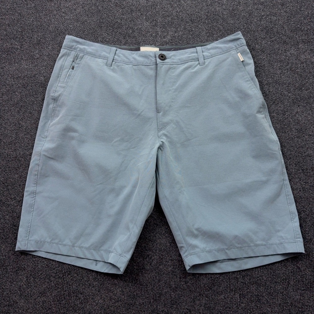 7Diamonds Performance Existence Shorts Mens 34 Blue Gray 10" Inseam Stretch Tech